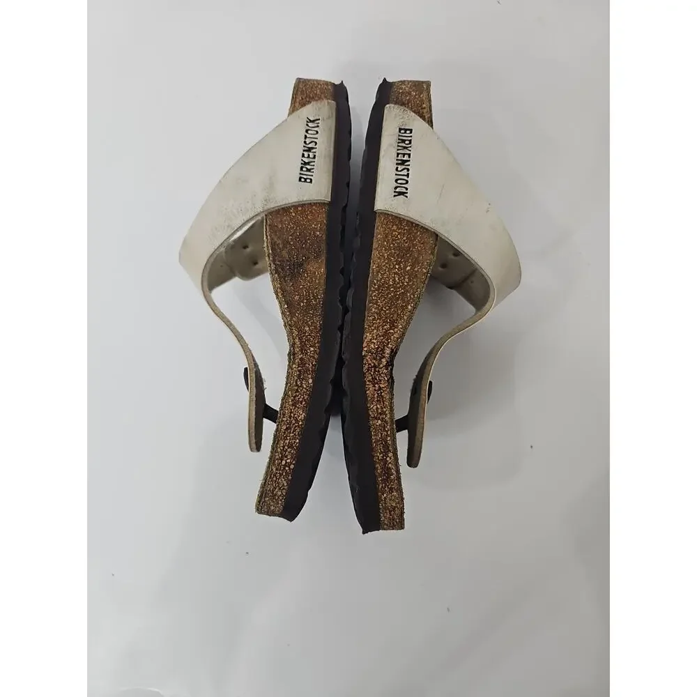 Birkenstock Gizeh Regular Fit Birko Flor Graceful Pearl/White Size 37 / 6.5